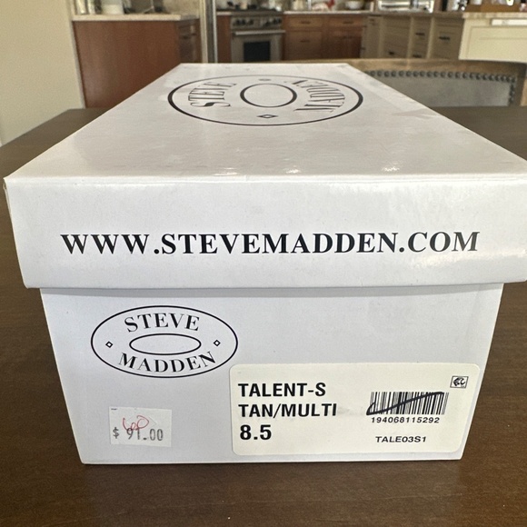 Steve Madden Talent D’orsay Flats Studded Pointed Toe Snake Print Tan Sz 8.5 NEW - Picture 8 of 8